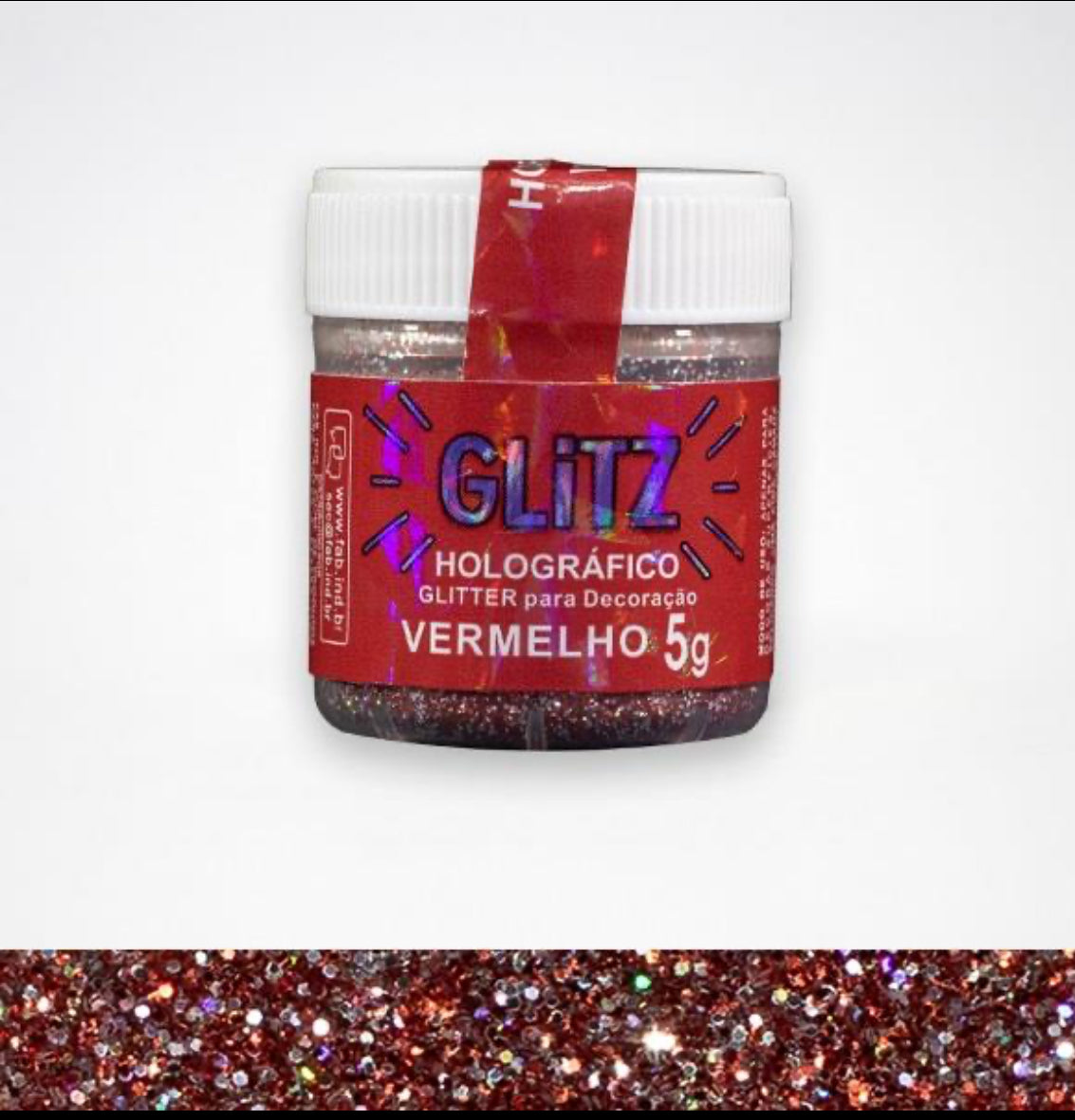 Paillettes rouges holographiques